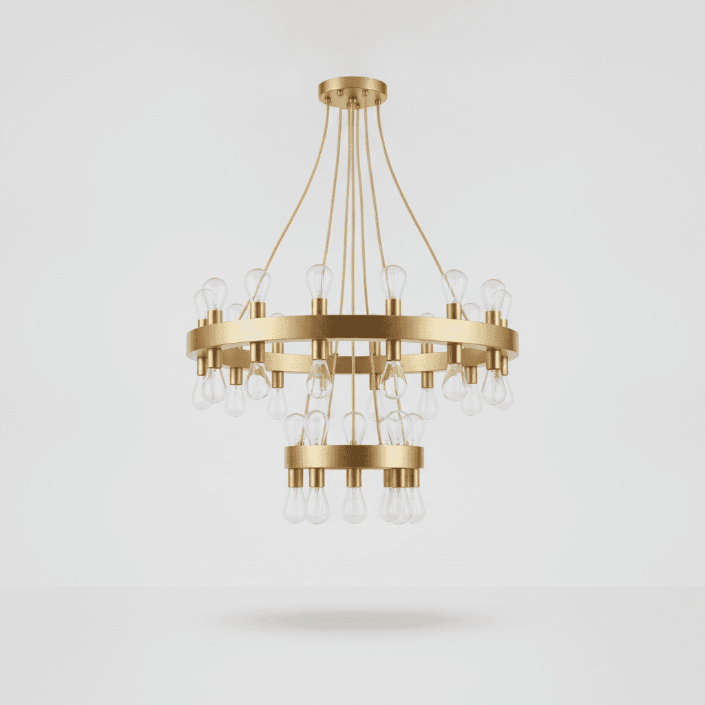Brass Ring Dining Chandelier