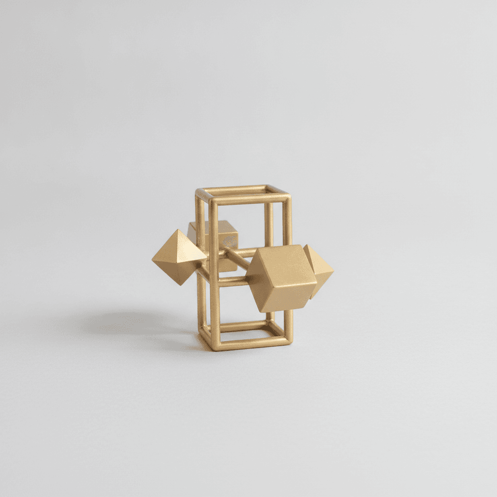 Brass Abstract Metal Sculpture