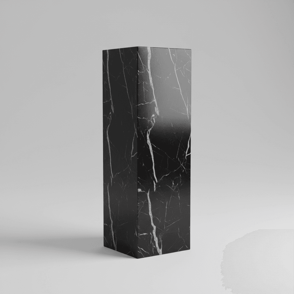 Black Marble Display Pedestal