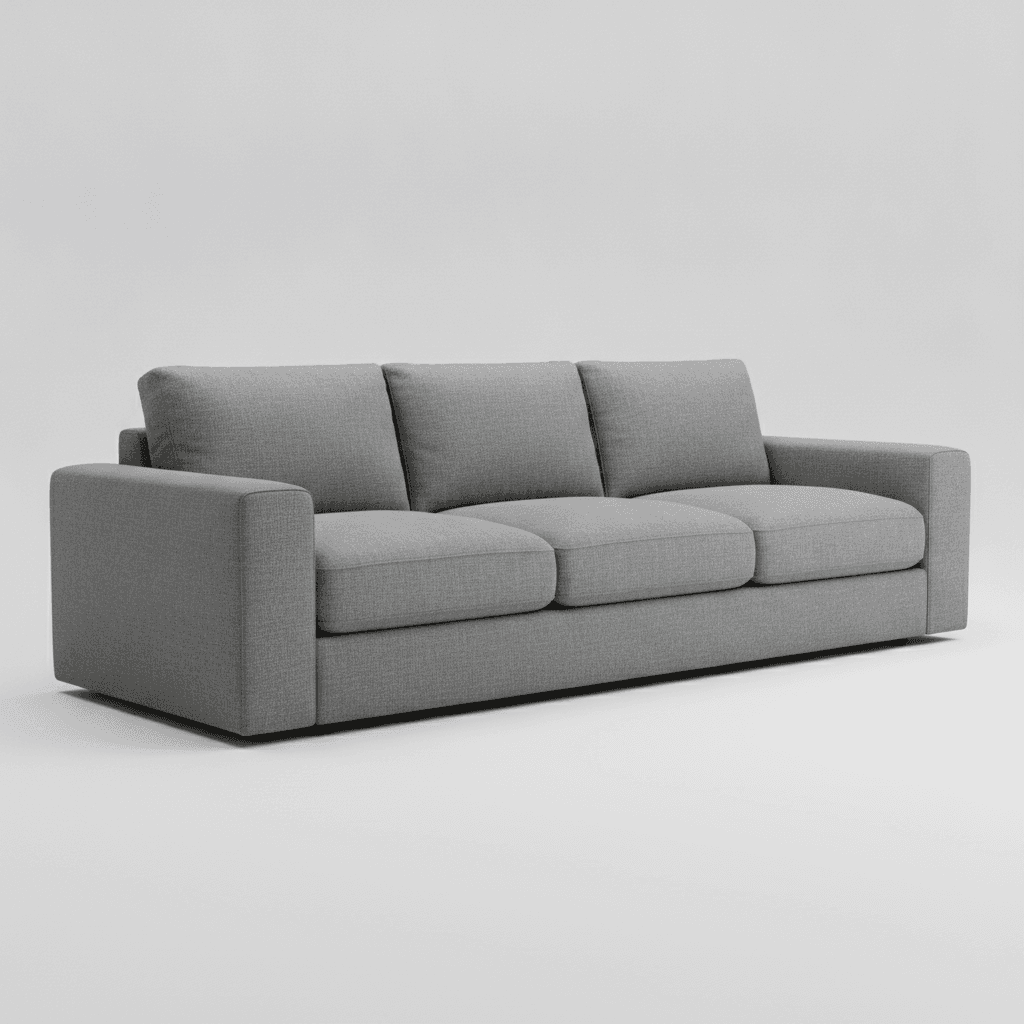 Ash Grey Fabric Sofa