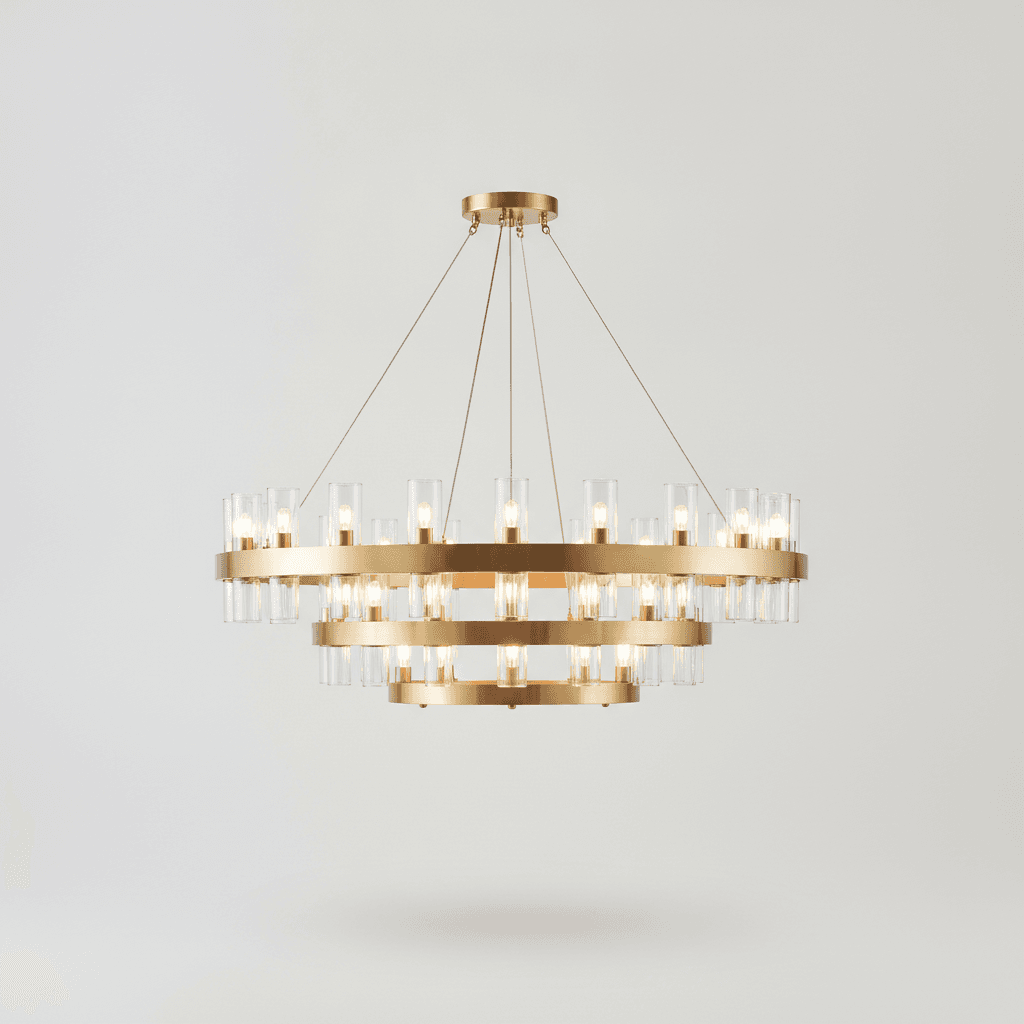 Brass Ring Ceiling Chandelier