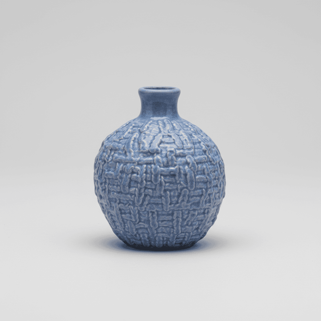 Blue Ceramic Decorative Vase