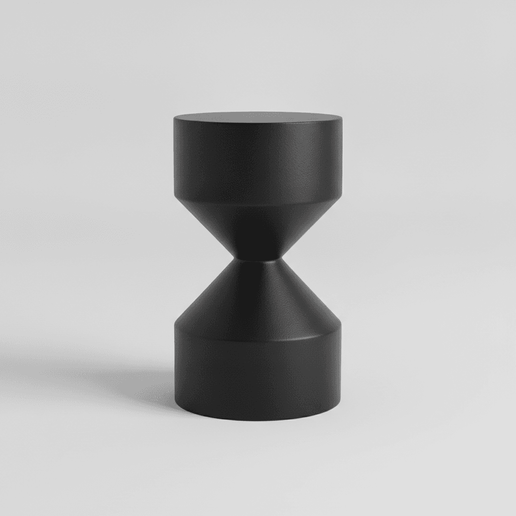 Black Metal Hourglass Table
