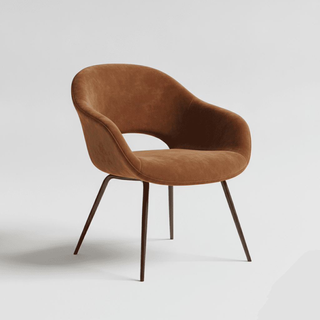 Fabric Lounge Chair Metal Legs