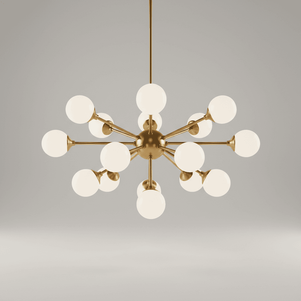 Brass Sputnik Ceiling Chandelier