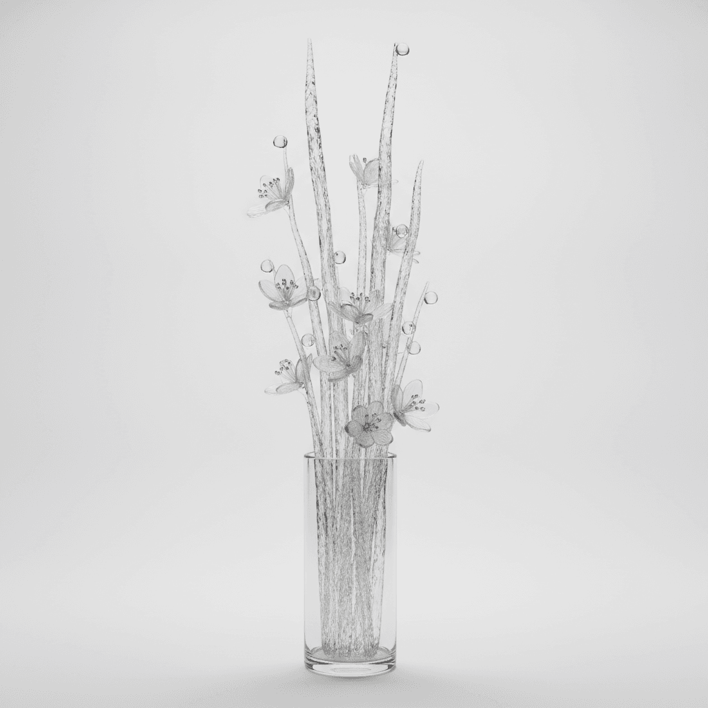 Natural Branch Glass Vase Arrangement